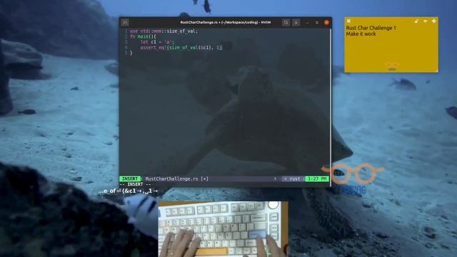 Learning Rust Programming - Char - Challenge 1 | ASMR Coding смотреть онлайн