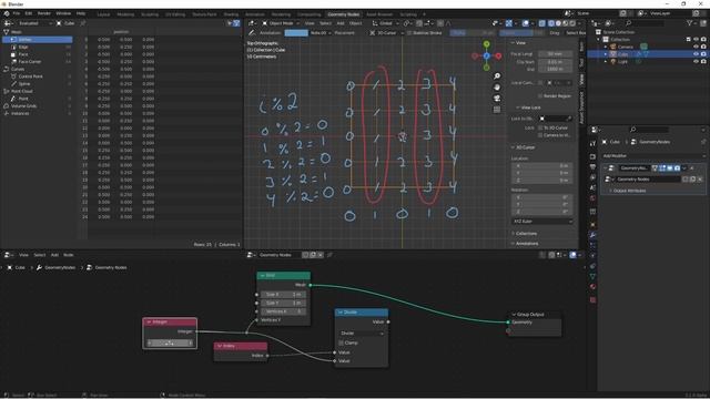 Blender 3.0 Fields - Row and Column Selection смотреть онлайн