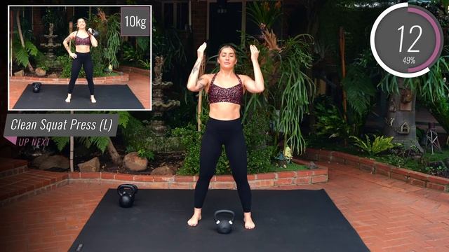 30 Min FULL BODY Kettlebell STRENGTH | NO REPEATS | No Jumping смотреть онлайн
