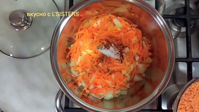 Суп из красной чечевицы/ вкусный крем суп из красной чечевицы. смотреть онлайн