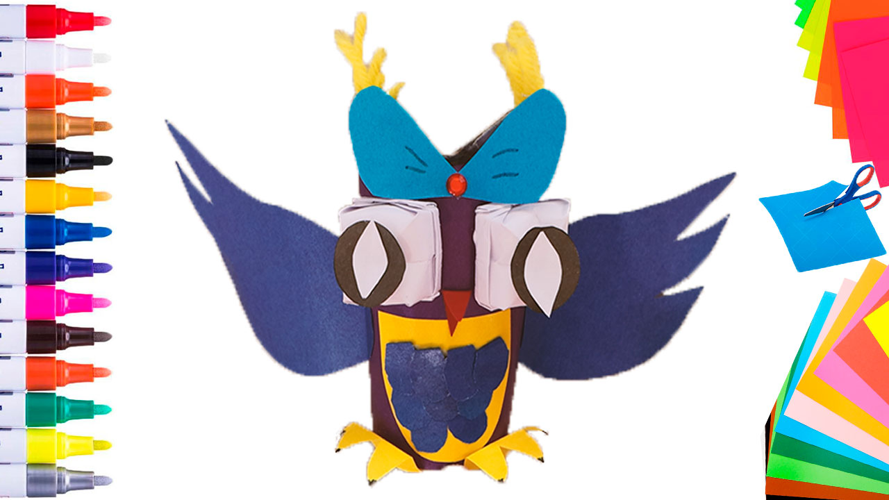 Как сделать Сову из бумаги, детские поделки Совы своими руками в детский сад и в школу для детей смотреть онлайн