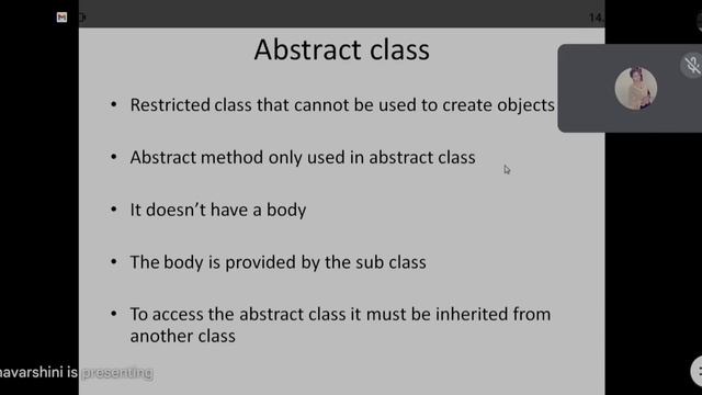 OOPs concept - Abstraction - abstract class in Java смотреть онлайн