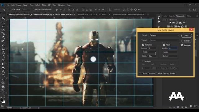 24 - اداة المسطره و الشبكه فى الفوتوشوب - Rulers Grids and Guides in Photoshop CC смотреть онлайн