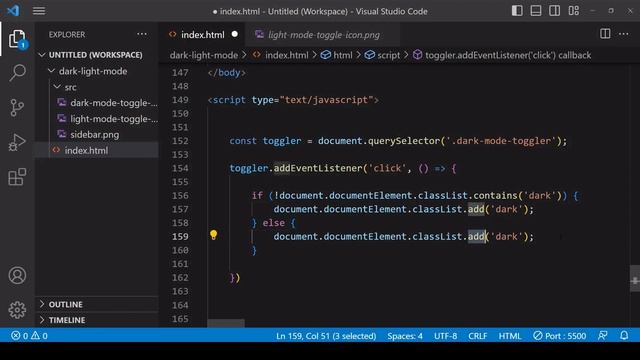 Dark Mode with CSS and JavaScript смотреть онлайн