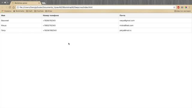 Уроки Bootstrap верстки / #5 - Работа с таблицами смотреть онлайн