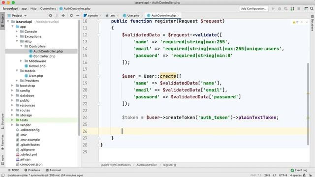 Crear una API Restful en PHP con Laravel Sanctum смотреть онлайн