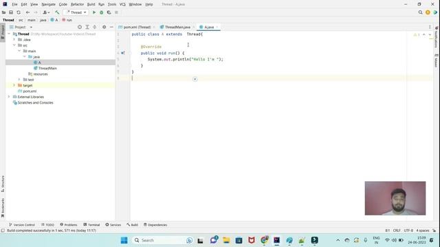 Simple Thread Program in Java смотреть онлайн