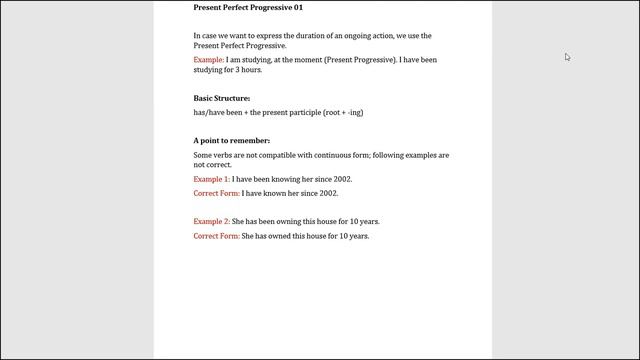 Present Perfect Progressive 01 смотреть онлайн