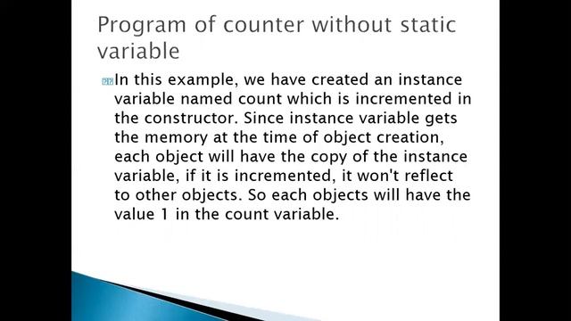 Static keyword in Java смотреть онлайн