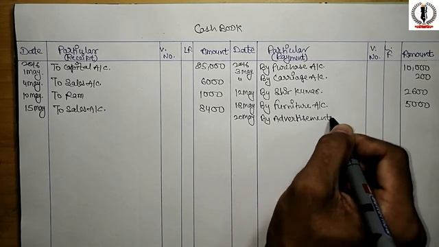 Cash Book #2| Single Column Cash Book Question With Explain |Practical Question No.1| смотреть онлайн