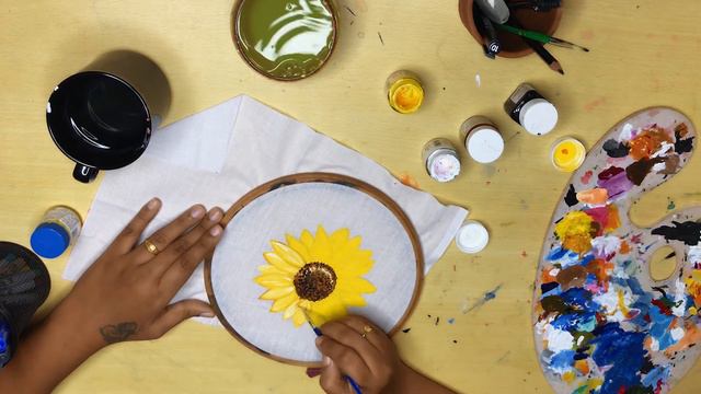 Painting of Sunflower - Fabric смотреть онлайн