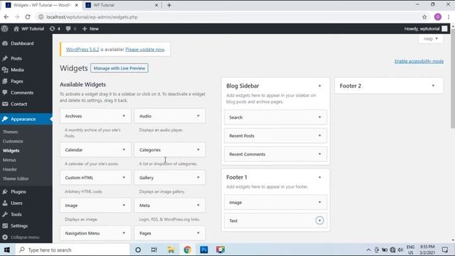 WordPress Widgets Tagalog Tutorial | Explore Widgets Footer and Sidebar смотреть онлайн