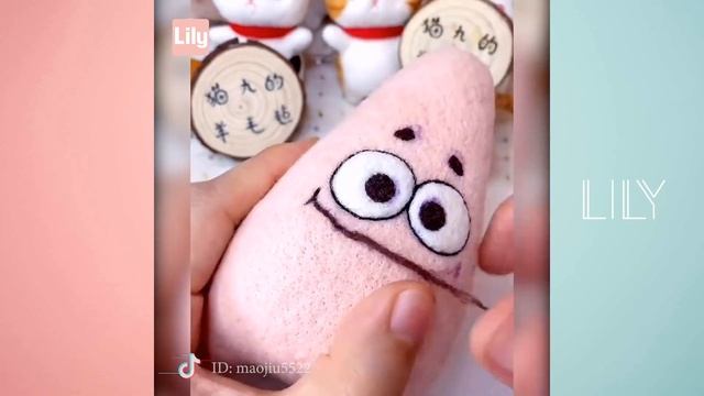 Cute Felted Wool Art #1 ? Needle Felting Kawaii DIY Toys ? TikTok Wool Art смотреть онлайн
