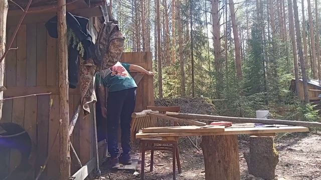 У лесной ИЗБЫ пора порядка. Таежный быт человека. Жизнь в лесу. Бор Уют. Субботник. смотреть онлайн