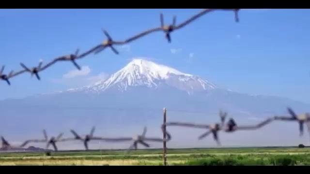 Гора Арарат и монастырь Хор Вирап в Армении. смотреть онлайн
