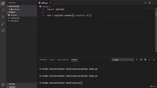 Python SQLite Database Connection смотреть онлайн