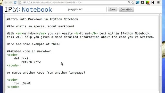 Python Tutorial - IPython Notebook Markdown смотреть онлайн