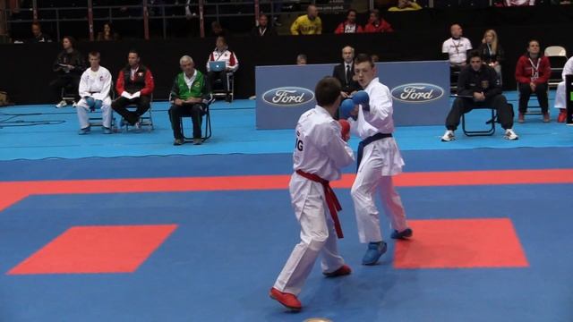 Aaron McLoughlin vs Christopher Harris - Male Kumite -60kg - 49th European Karate Championships смотреть онлайн