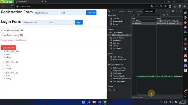 jwt token and refresh token using NodeJS смотреть онлайн