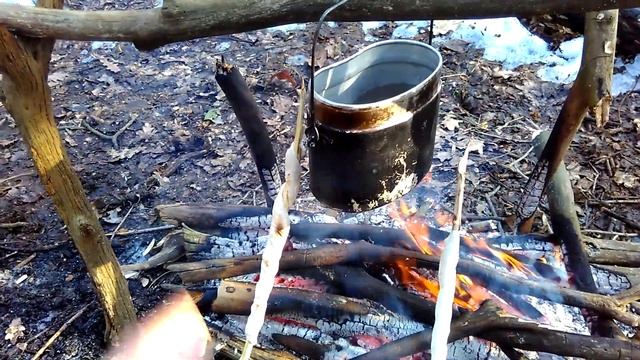 Суп с фрикадельками в походе и шомпольный хлеб/ПВД