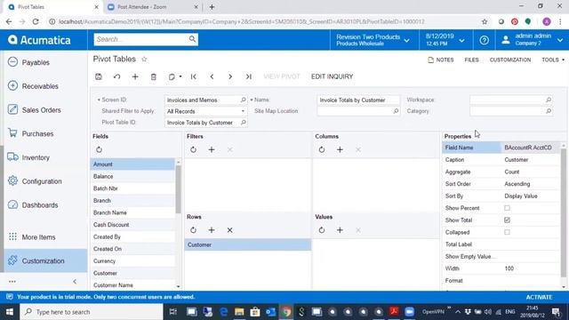 How to create a pivot table in Acumatica (Part 1 of 4) смотреть онлайн