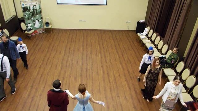 Танец Полонез завершает праздничный вечер 28.04.2022 г. в дворянском зале гостиницы Бристоль-Жигули смотреть онлайн