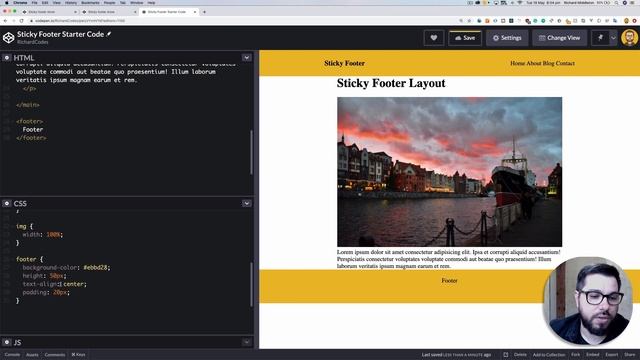 How to Create a Sticky Footer with HTML and CSS смотреть онлайн