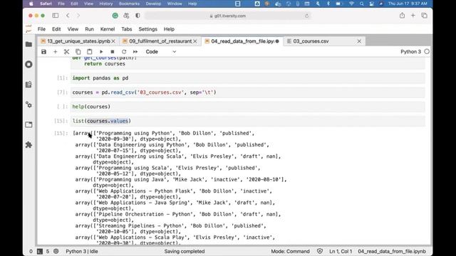 11 Reading CSV into list of tuples смотреть онлайн