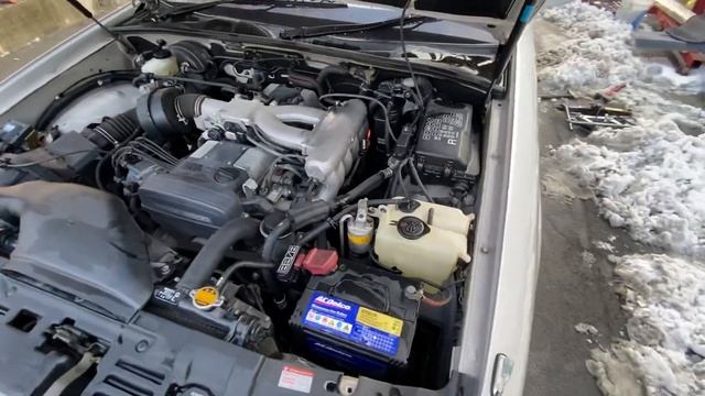 Видео работы двигателя 1JZGE Toyota Crown JZS141