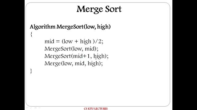 Merge Sort смотреть онлайн
