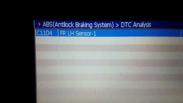 C1104 NISSAN Front Left Sensor 1 ABS wheel speed sensor diagnostics