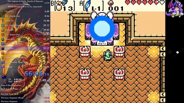 [old] The Legend of Zelda: Oracle of Seasons Any% speedrun in 1:45:38 смотреть онлайн