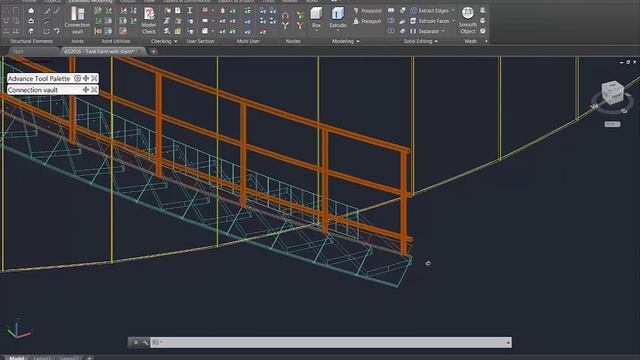 Advance Steel - Curved stairs for tanks смотреть онлайн