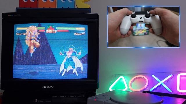 Dragon Ball Z Ultimate Battle 22 Gameplay on an original Playstation 1 with a Trinitron CRT TV смотреть онлайн