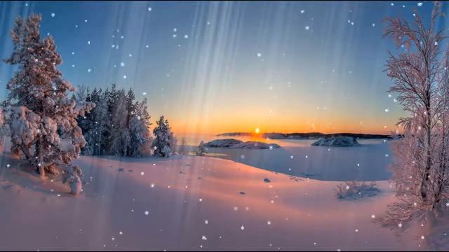 Футаж HD Footage. Зимний пейзаж смотреть онлайн