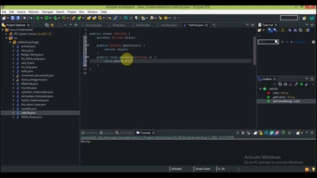 17. Dasar Pemrograman Java - Getter dan Setter pada Java смотреть онлайн