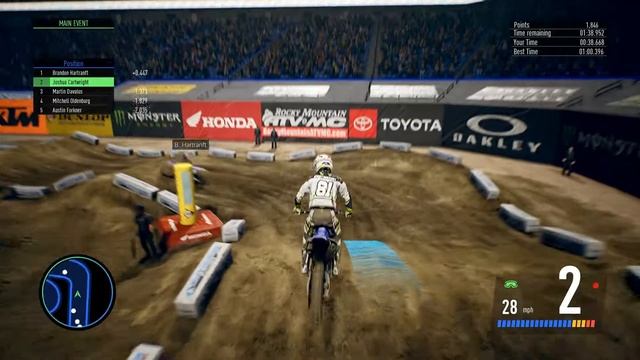 Monster Energy Supercross:The Official Videogame 3 - Joshua Cartwright - Gameplay (ПК) смотреть онлайн