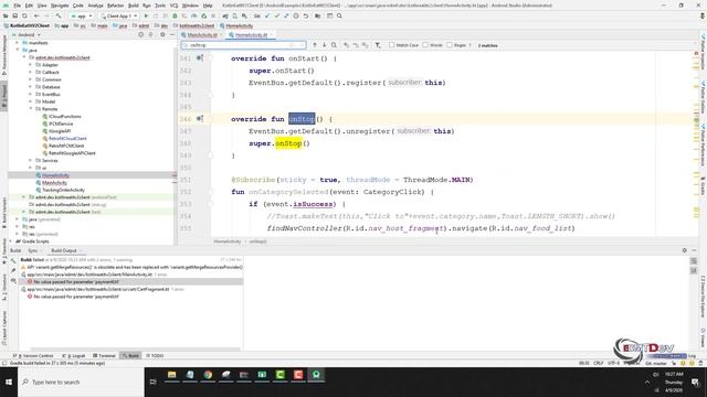 Kotlin Android Tutorial - New Eat It part 85 Client App Orders support Multiple Restaurant HD смотреть онлайн