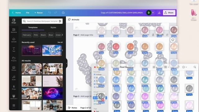 How To Edit Balloon Garlands on Canva Using Little Agency's Templates смотреть онлайн