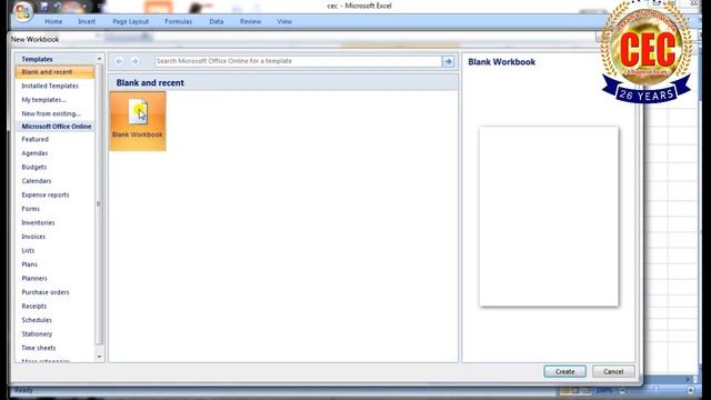 How to create a blank workbook смотреть онлайн