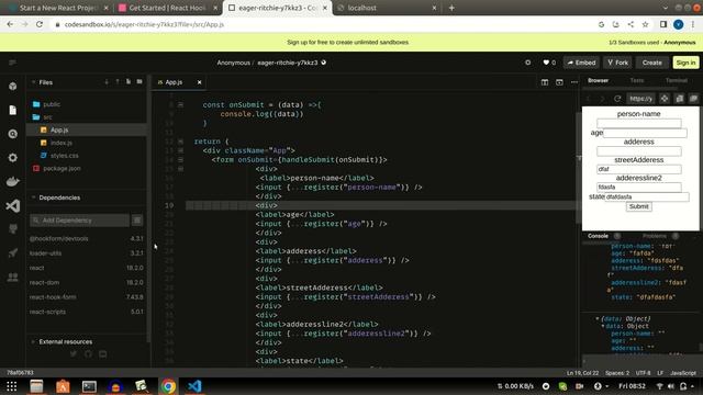 React Hook Form : Register, Validation and Error Handling смотреть онлайн