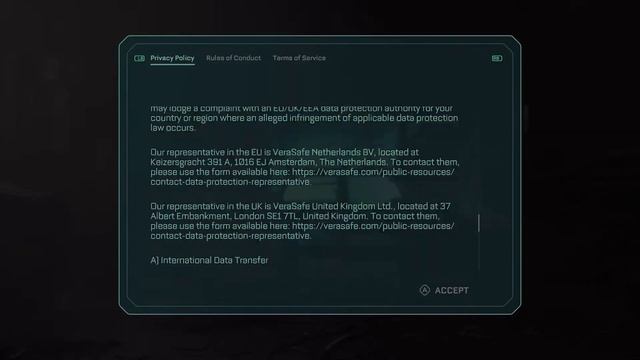 Callisto Protocol Privacy Forms смотреть онлайн