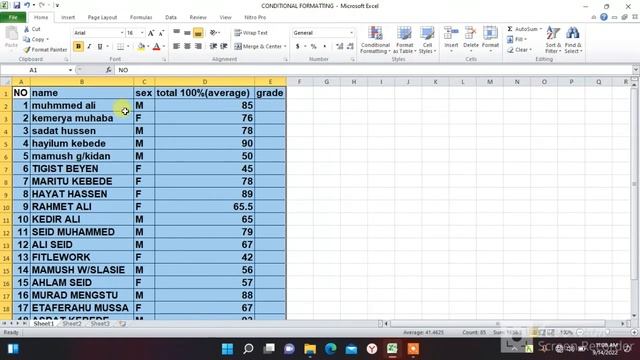 SECTION 8 Excel 2010 የሮውን ቁመትና የኮለምን ስፋት ማስተካከል በአማርኛ Row Height and Column Width Tutorial in A смотреть онлайн
