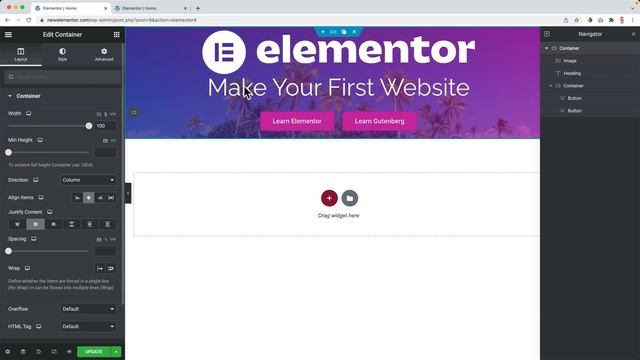 Elementor Container Tutorial | No More Sections And Columns ? смотреть онлайн