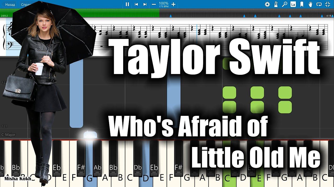 Taylor Swift - Who's Afraid of Little Old Me [Piano Tutorial | Sheets | MIDI] Synthesia смотреть онлайн