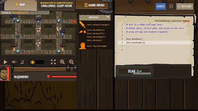 Code Combat Sleep Hour - Concept Challenge Python Tutorial with Solution смотреть онлайн