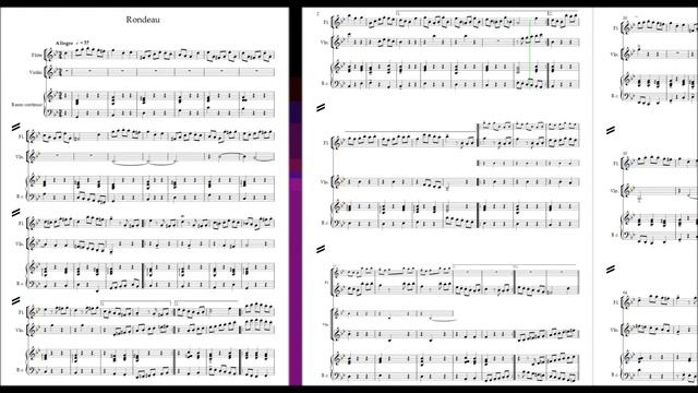 Rondeau for flute, violin and basso continuo смотреть онлайн