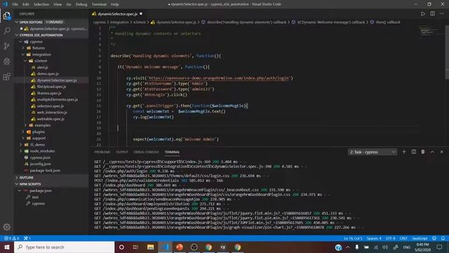 Cypress Automation Tutorial - Dynamic Elements Or Content Part 12