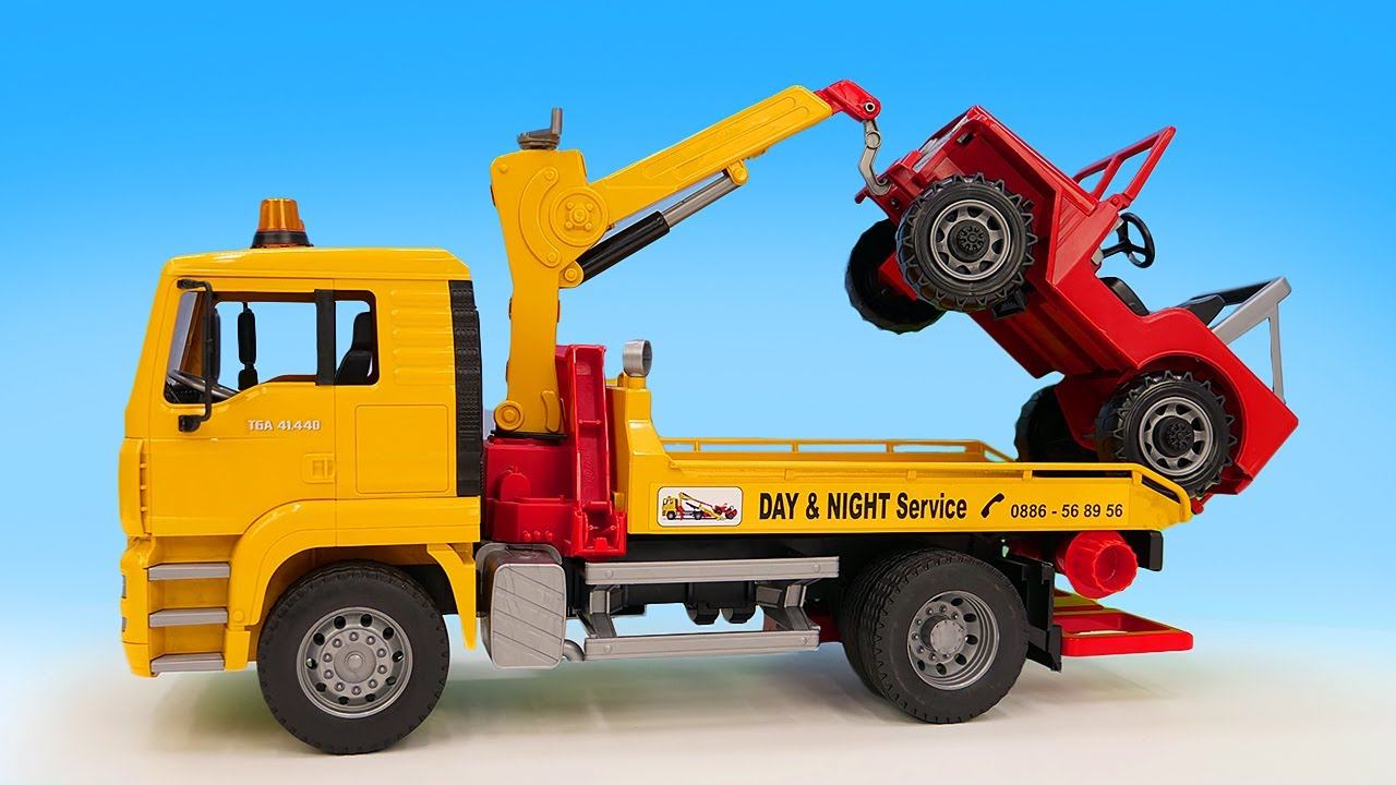 Внедорожник сломался! Про машинки-помощники Брудер в видео для детей смотреть онлайн