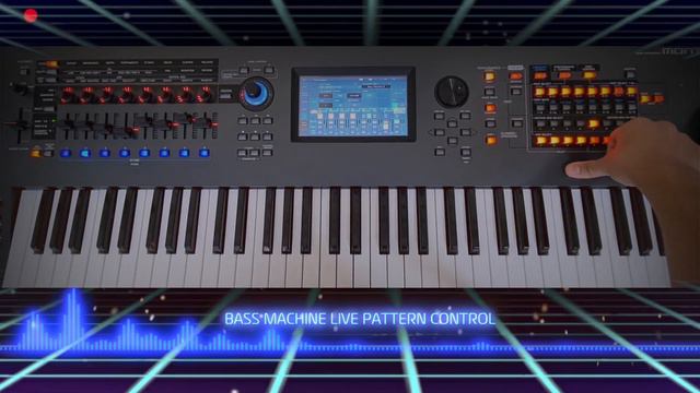Bass Machine (Trance) live control of pattern sequencer on yamaha montage 7 смотреть онлайн